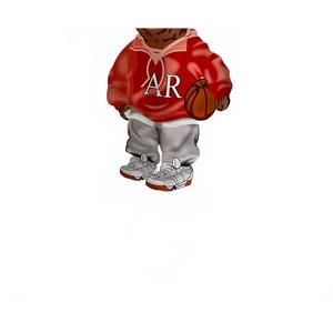 NEW MADLEY women's ar basketball teddy bear sweatshirt in gray